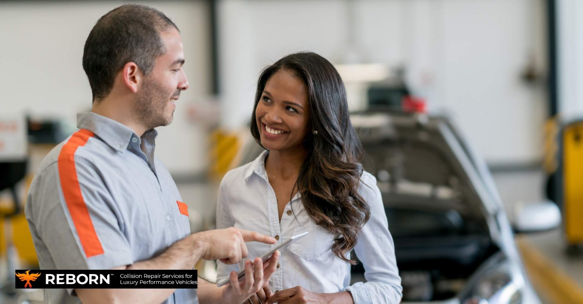 Car repair by a mechanic